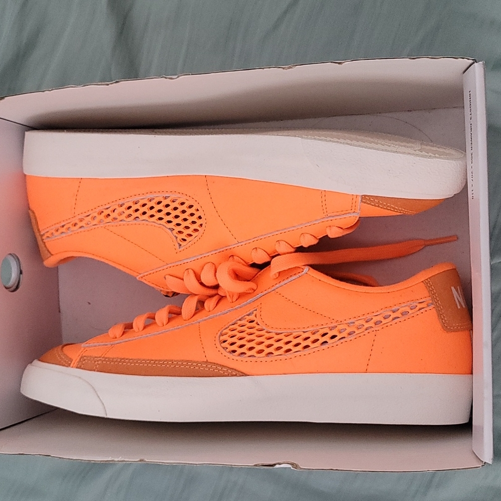 Nike blazer low 77, size 10.5 men's, neon orange, brand new never worn
